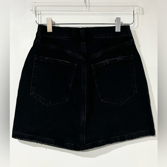 NWT A&F Curve‎ Love 90s Micro Mini Crossover Waistband Denim Skirt Black 0/25 - Picture 3 of 5